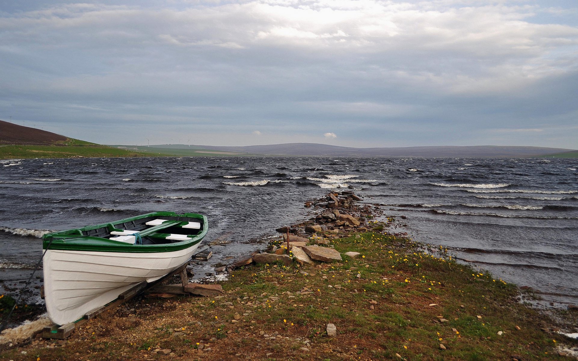 see wind wellen ufer boot wolken