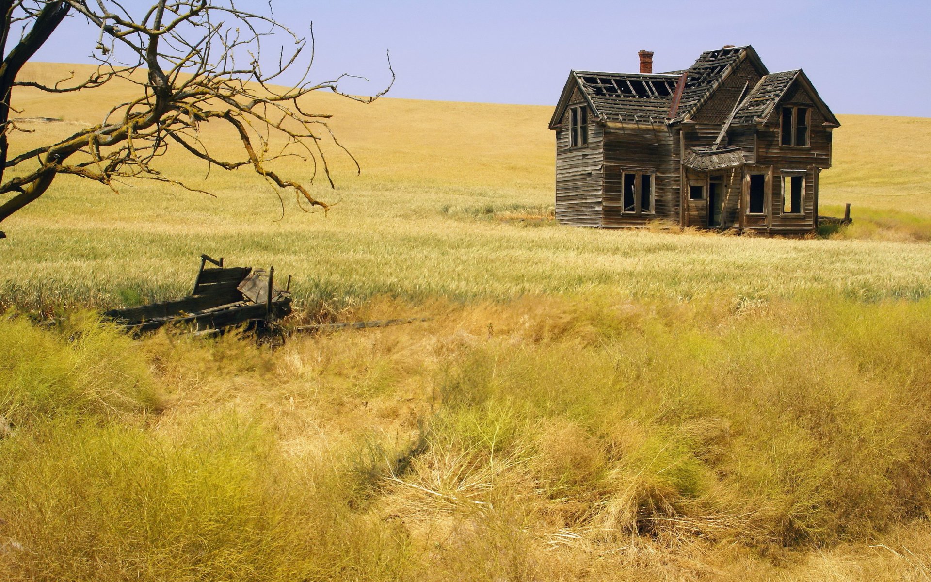 feld haus landschaft