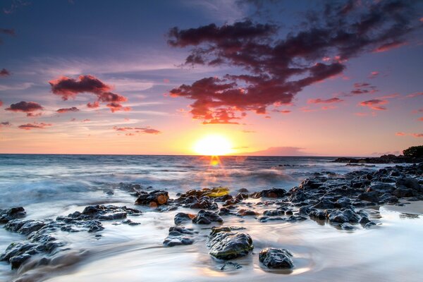 Stones on the beach near the sea