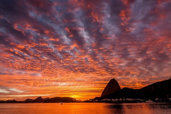 Brasil río de Janeiro puesta de sol