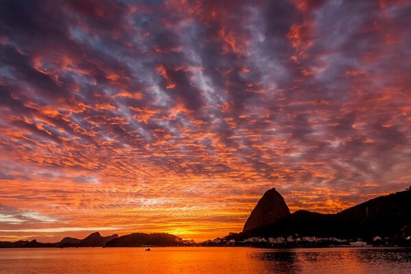 Brésil Rio de Janeiro coucher de soleil