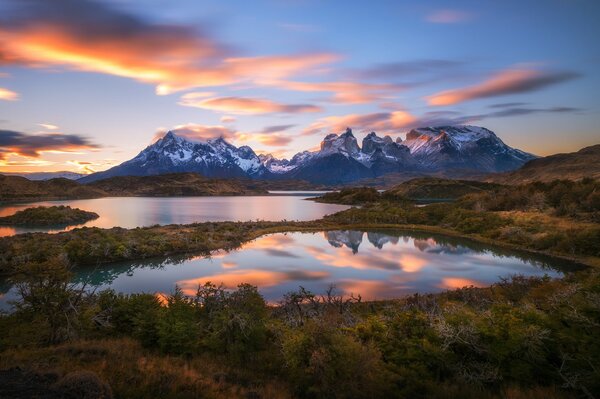 Lacs de montagne d Amérique du Sud