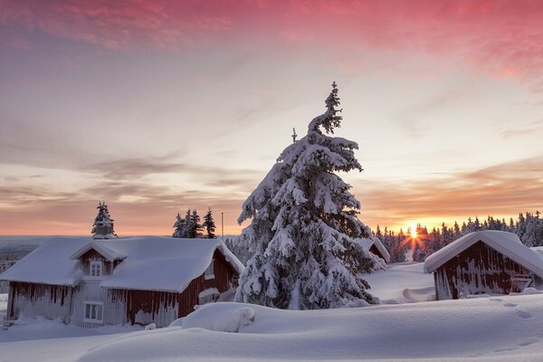 Ein Wintermorgenmärchen und ein wunderbares Haus