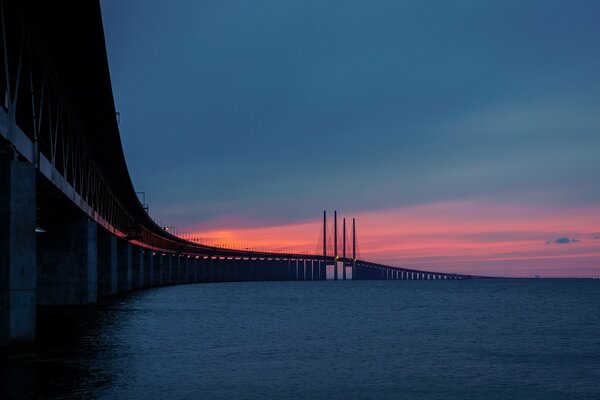 Tramonto serale e Ponte