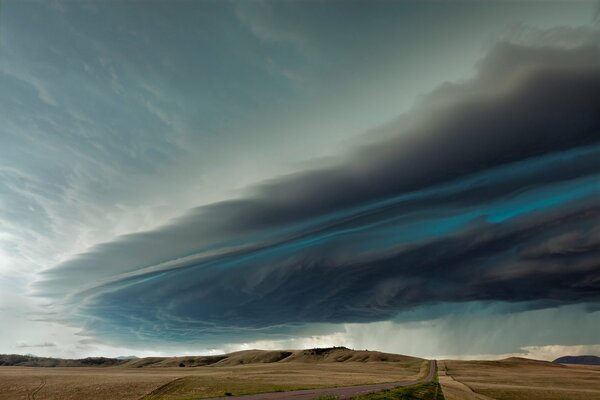 Storm cloud over the state of Montana