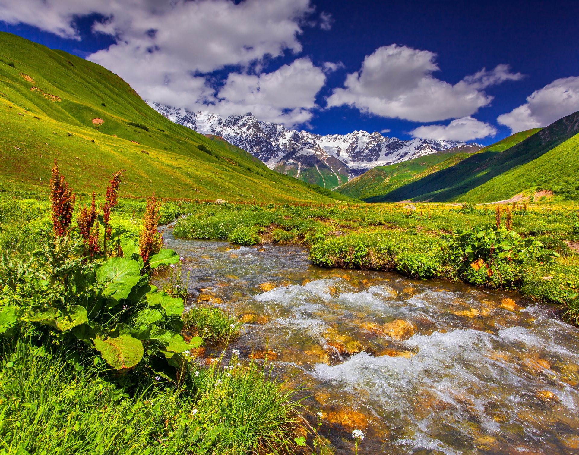 naturaleza paisaje río cielo hierba prados