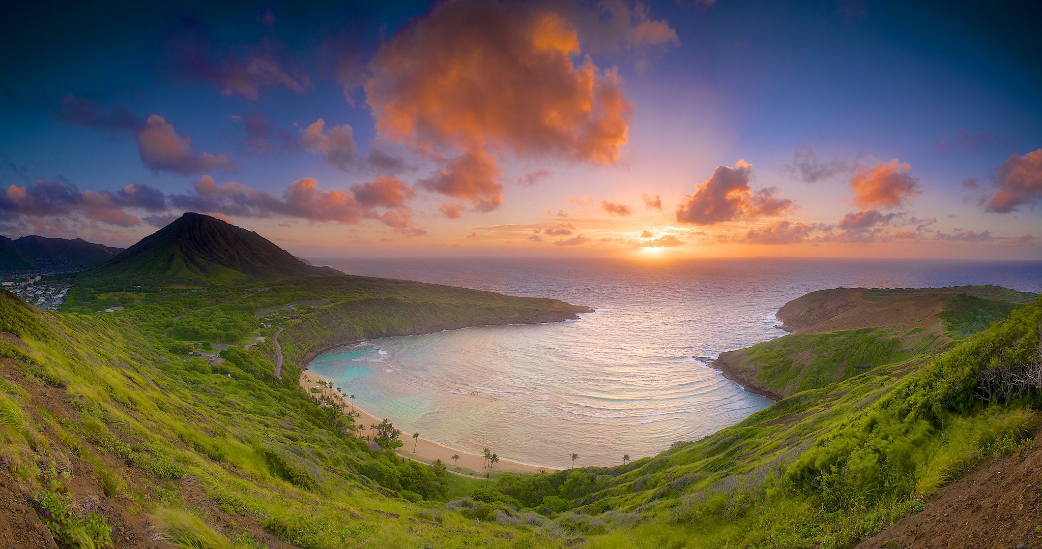 hawaje wyspa oahu zatoka hanauma poranek