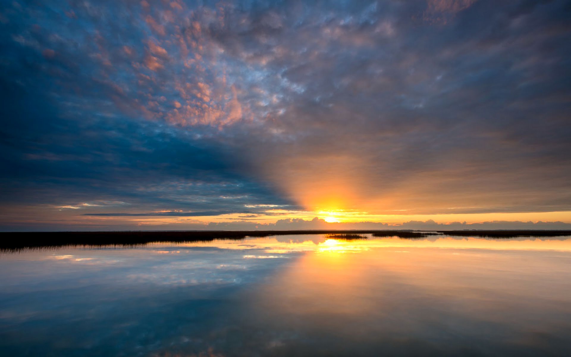 himmel wolken sonnenuntergang horizont meer