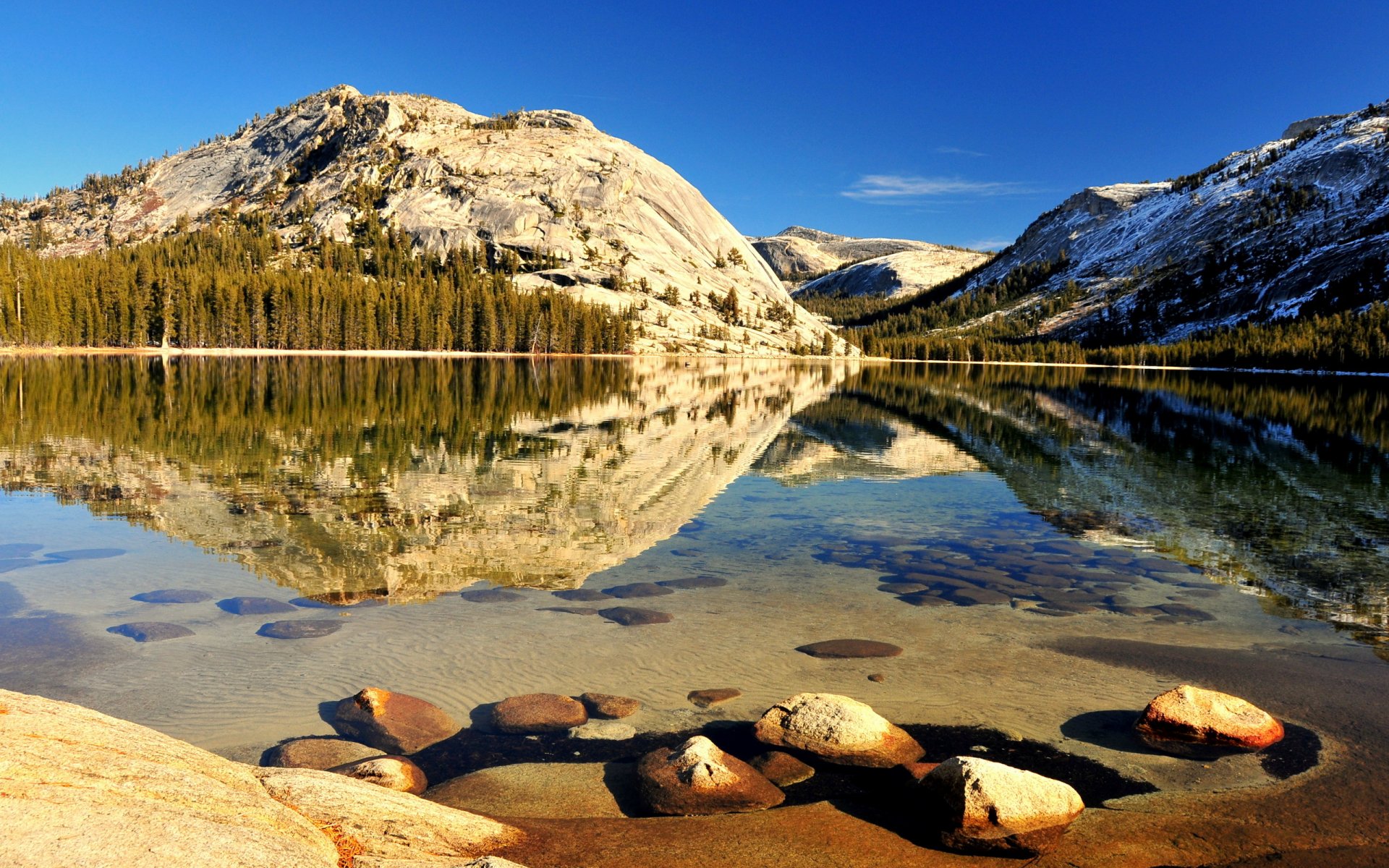 lake mountain nature landscape