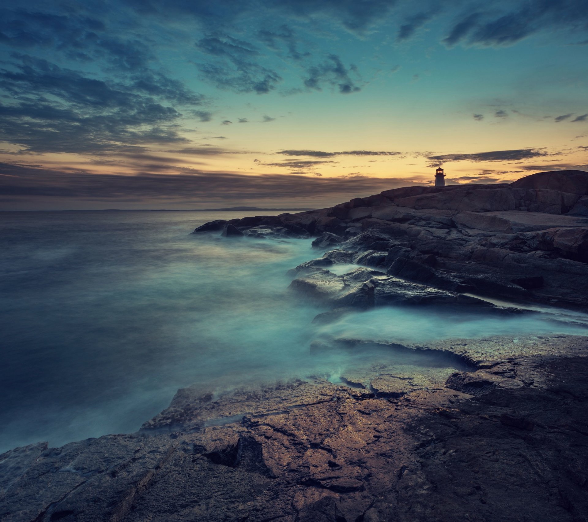 ony xperia z3 fondo de pantalla azul océano costa faro