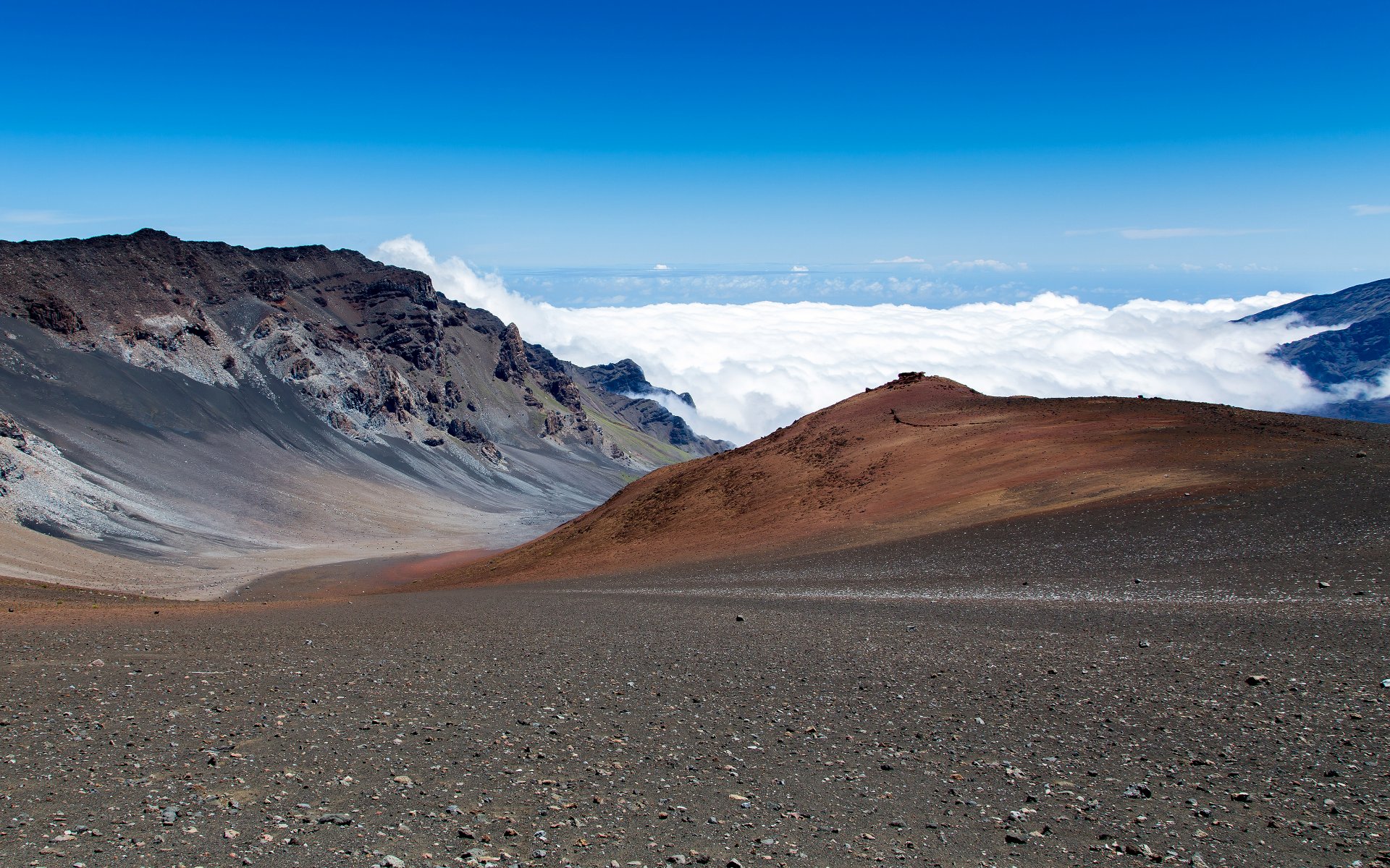 haleakala-vulkan hawaiianische insel maui berge vulkan