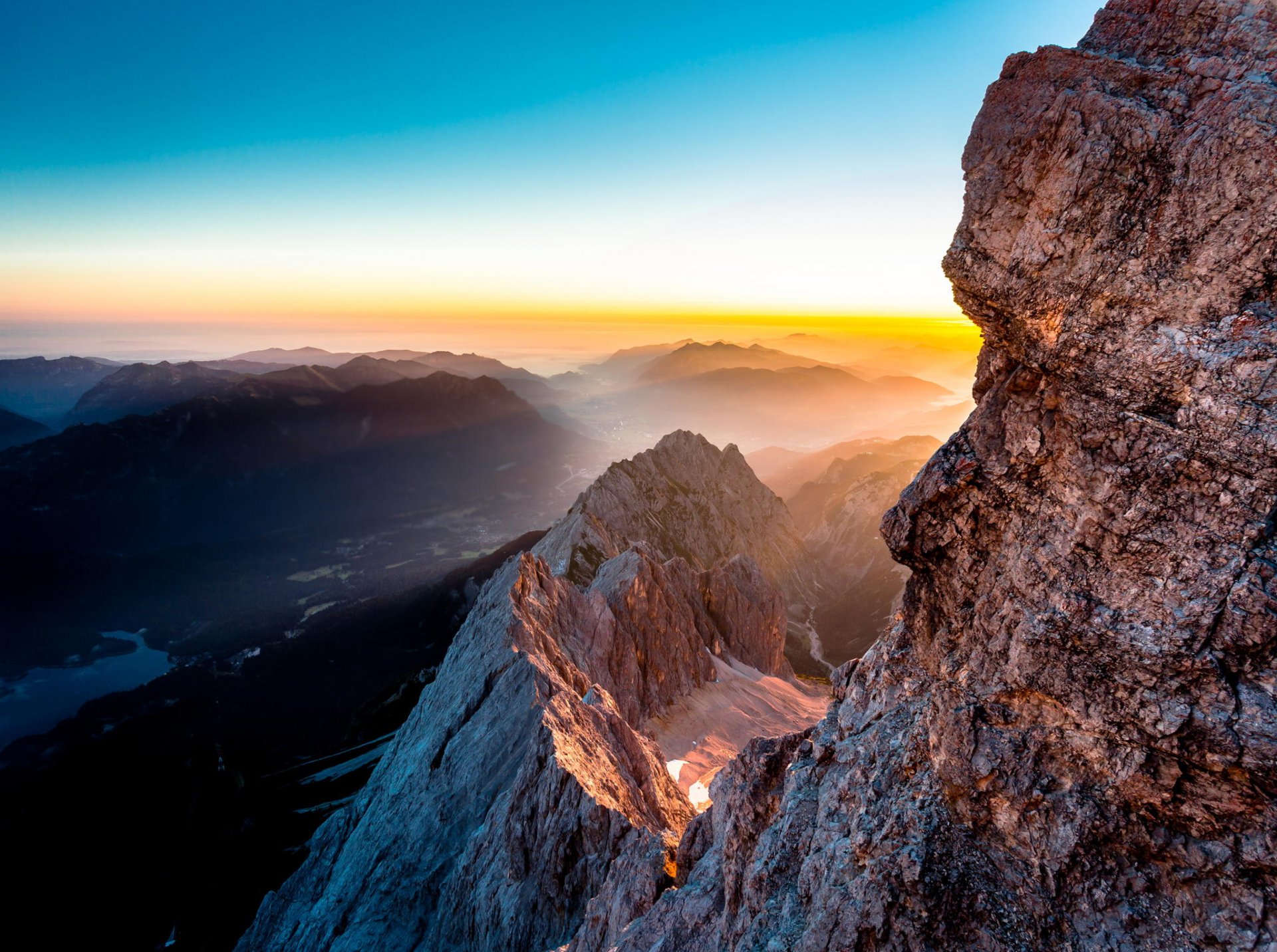 torsten muehlbache bleu allemagne tourisme paysage montagne lieux rouge soleil voyage tyrol hd