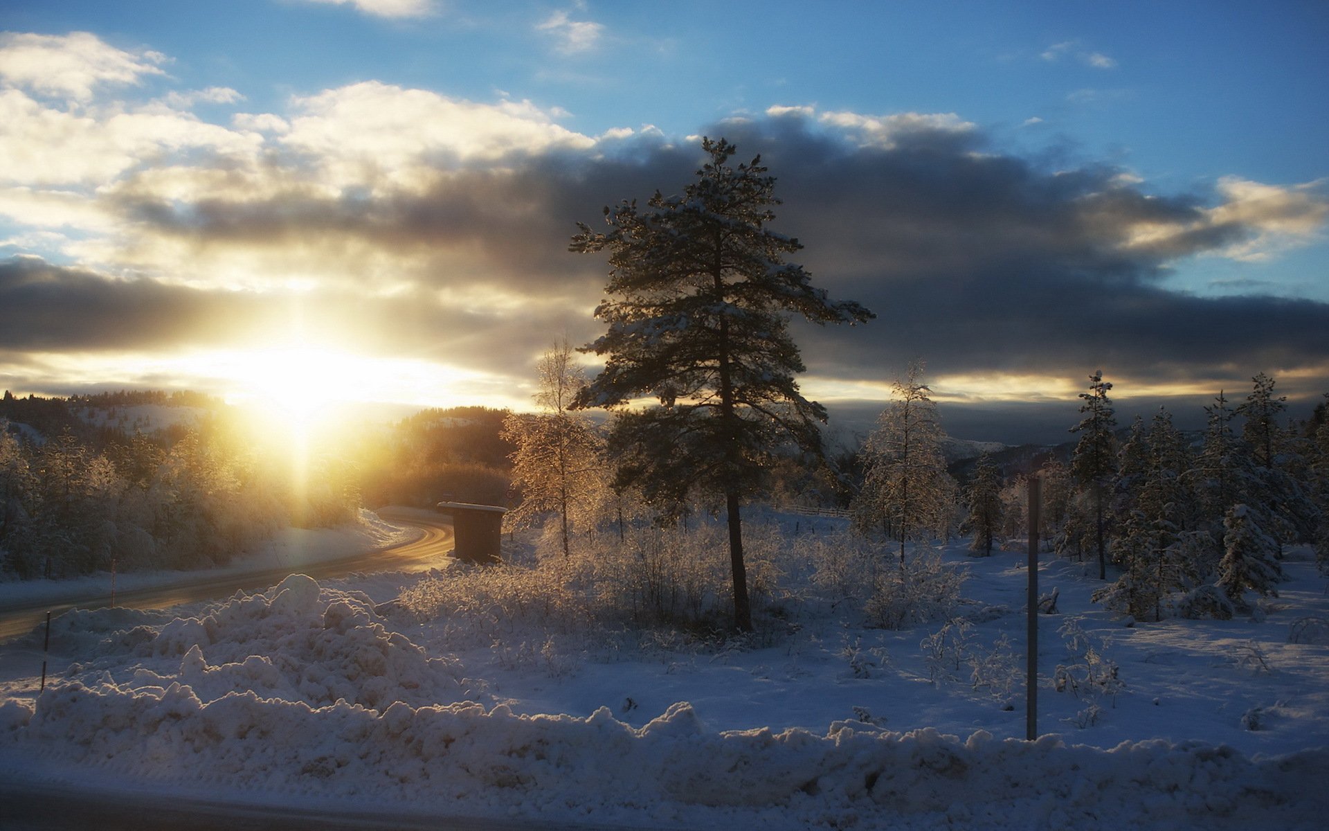 morgen winter landschaft