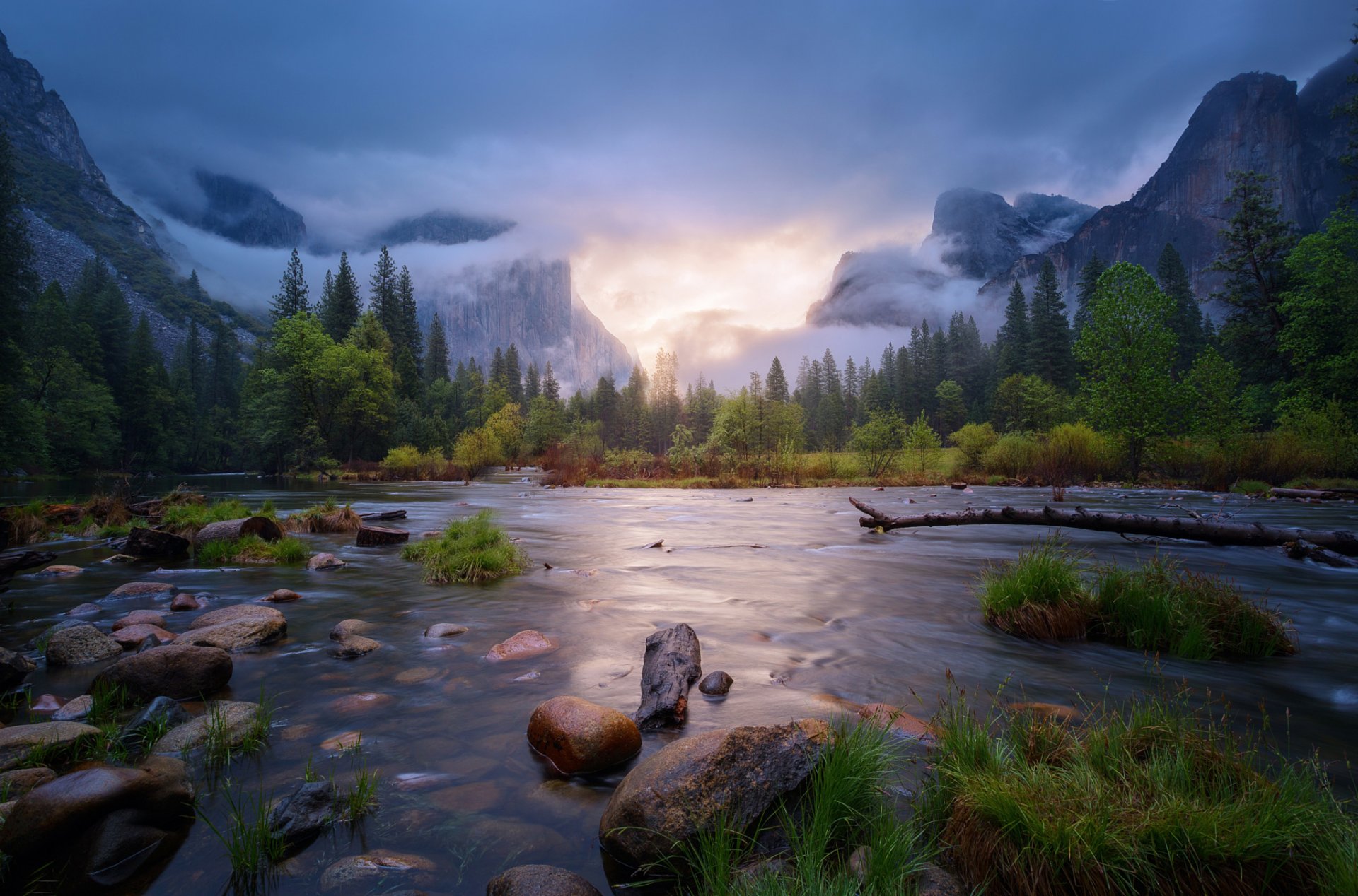 stany zjednoczone stan kalifornia park narodowy yosemite wiosna kwiecień