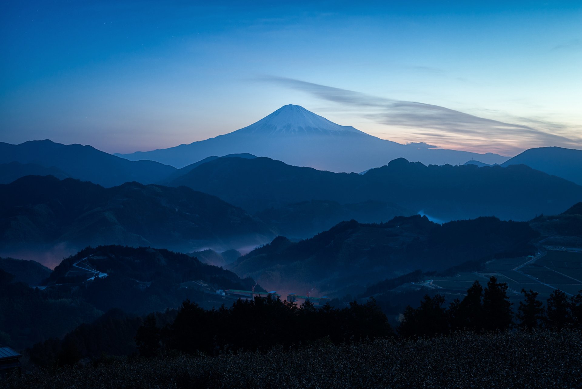 japan berg fujiyama 山山 frühling märz dunst