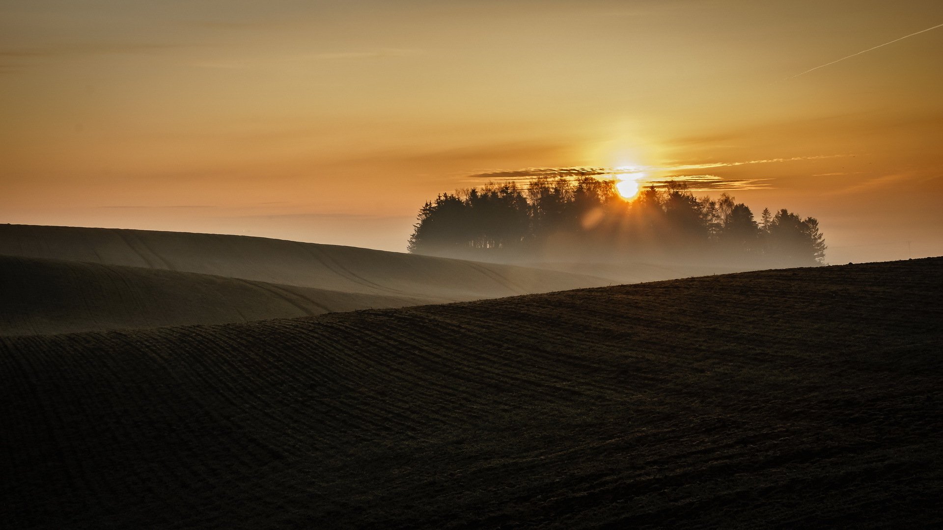 tramonto campo paesaggio