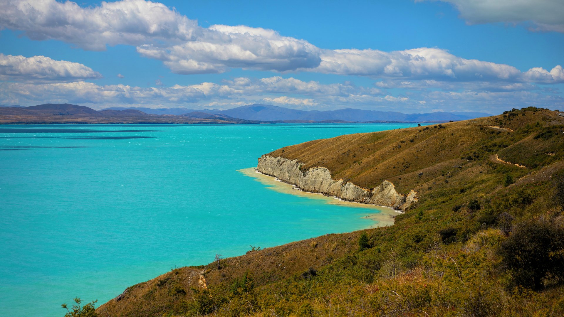 himmel wolken berge see meer hügel klippe felsen