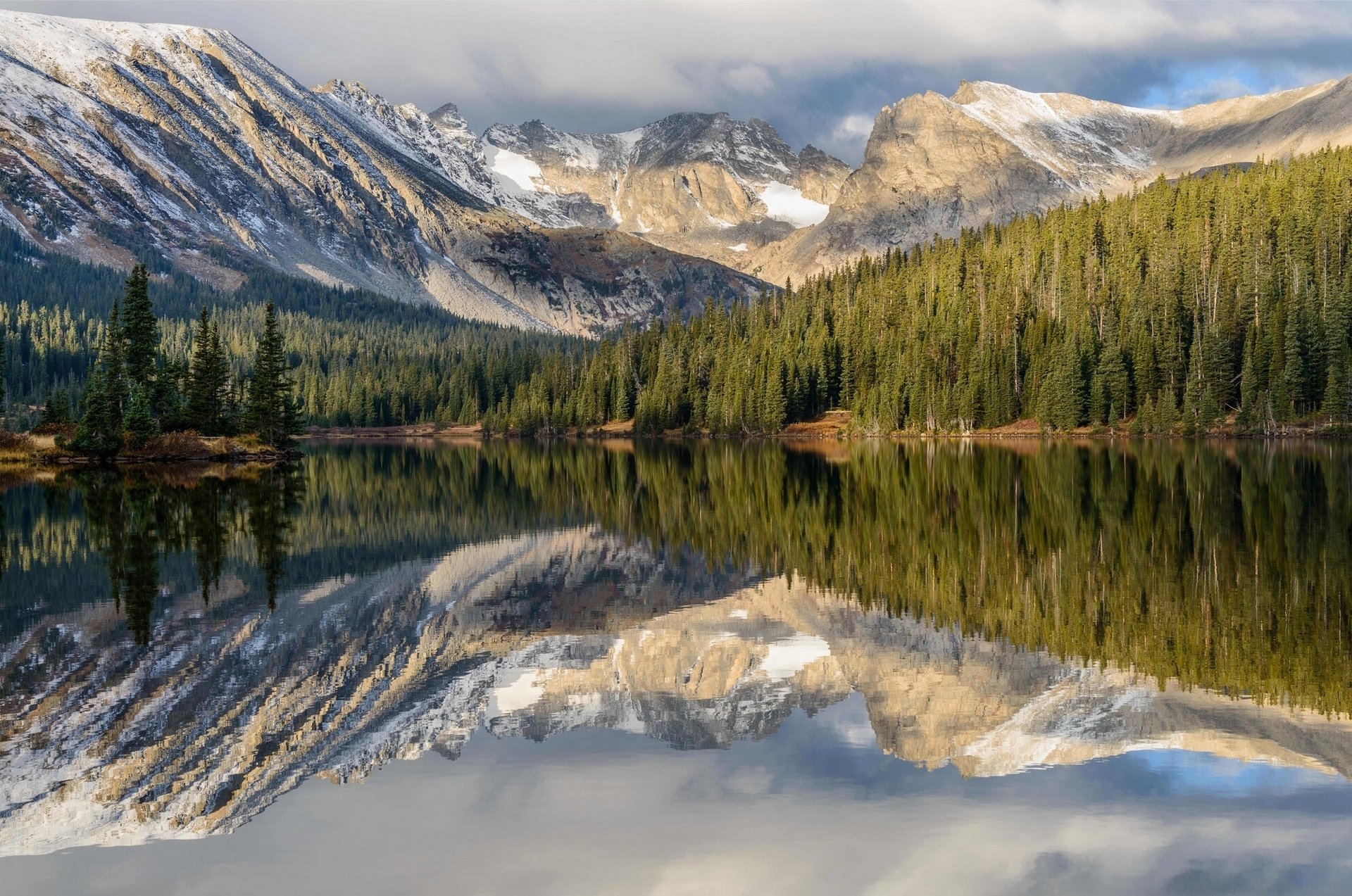 long lake colorado indian wilderness peaks navajo peak apache peak lake long góry odbicie las