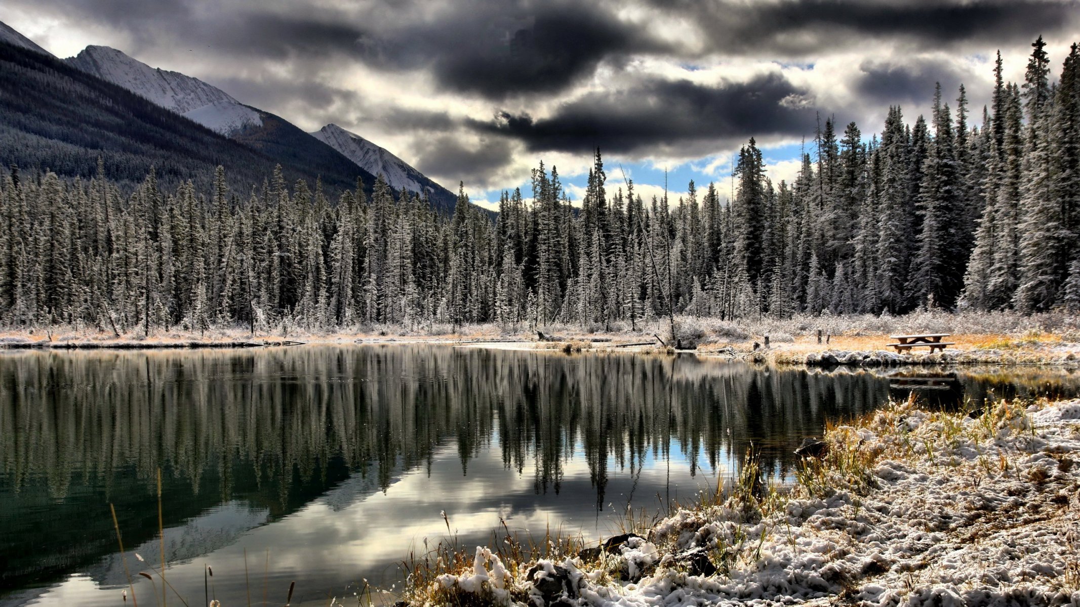 lac montagnes paysage