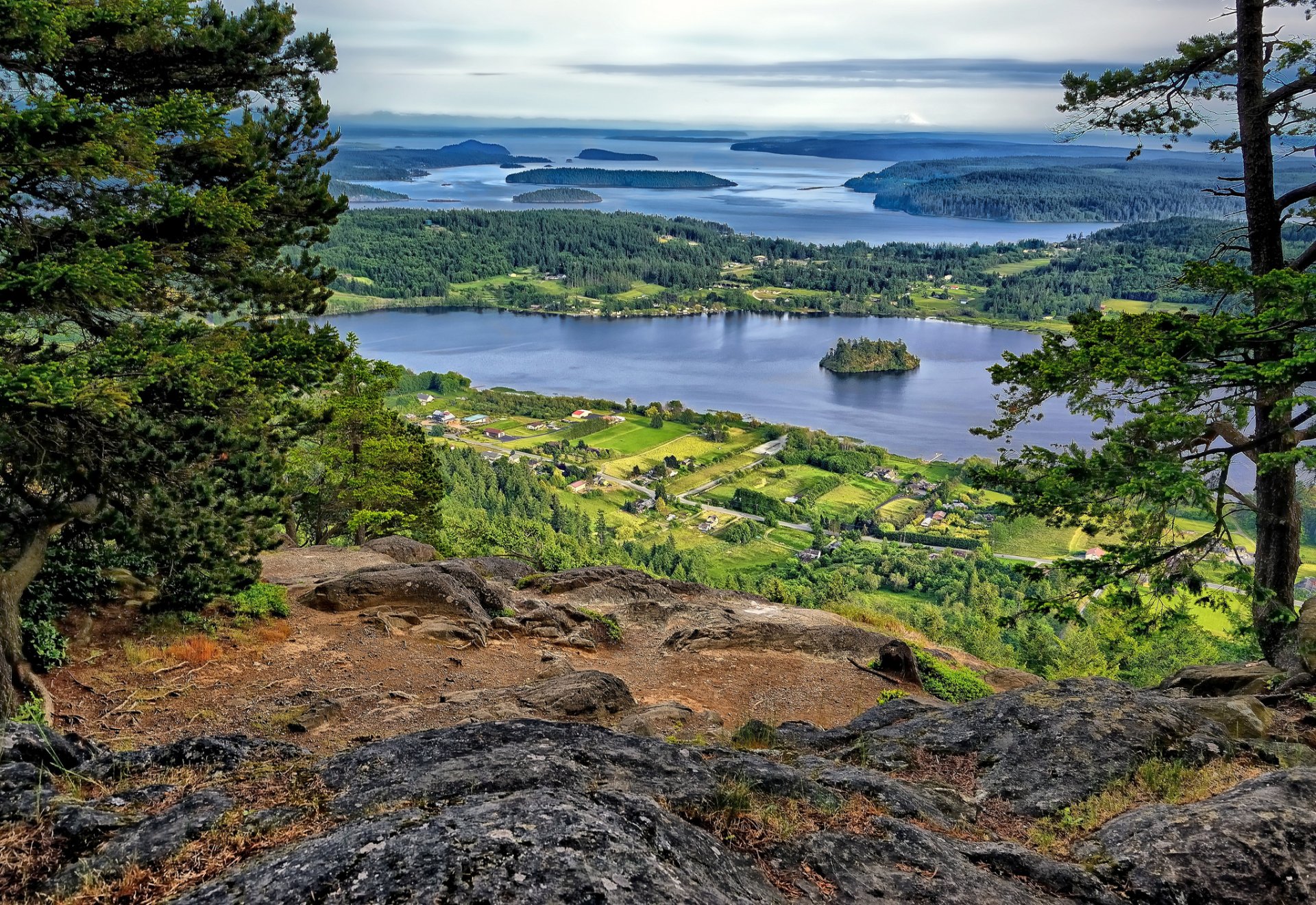 campbell lake puget sound fidalgo island washington fidalgo island lake bays panorama