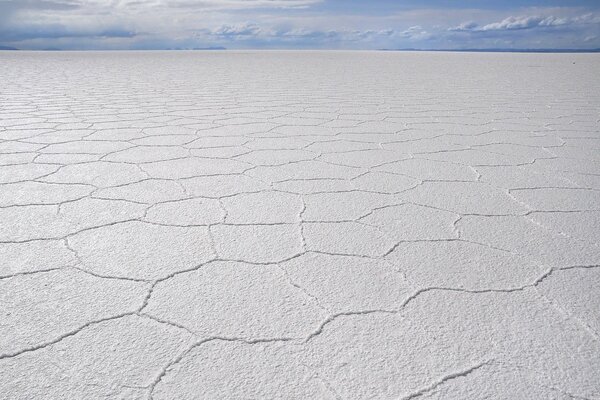 Salt sky blue landscape