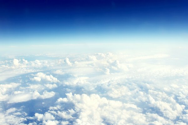 Breathtaking view high above the clouds