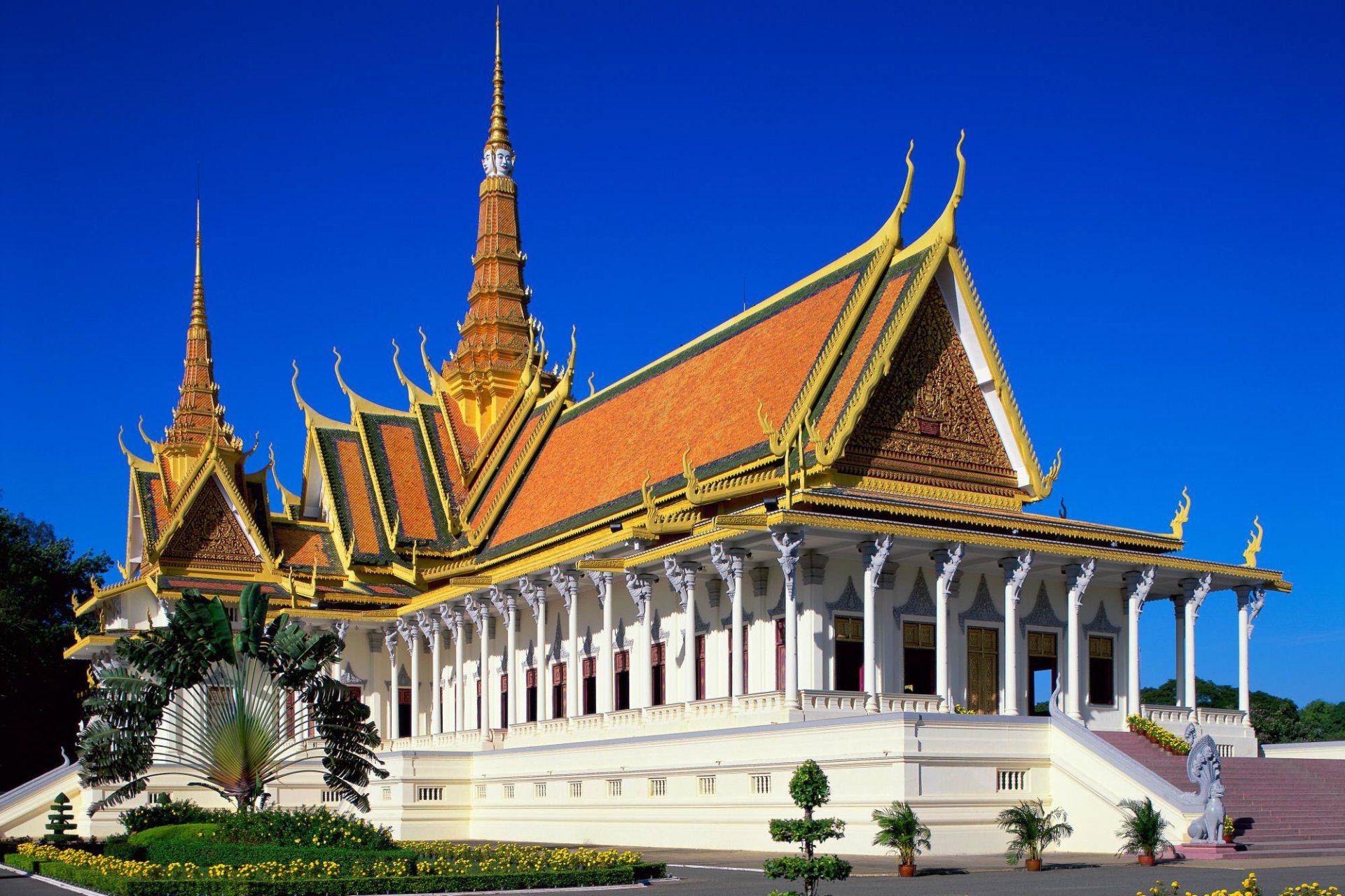 asia weather sky roof tower spire plants architecture