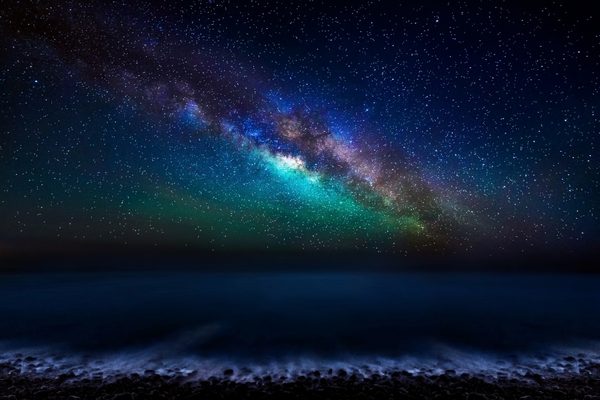 îles canaries océan atlantique ciel nuit étoiles voie lactée