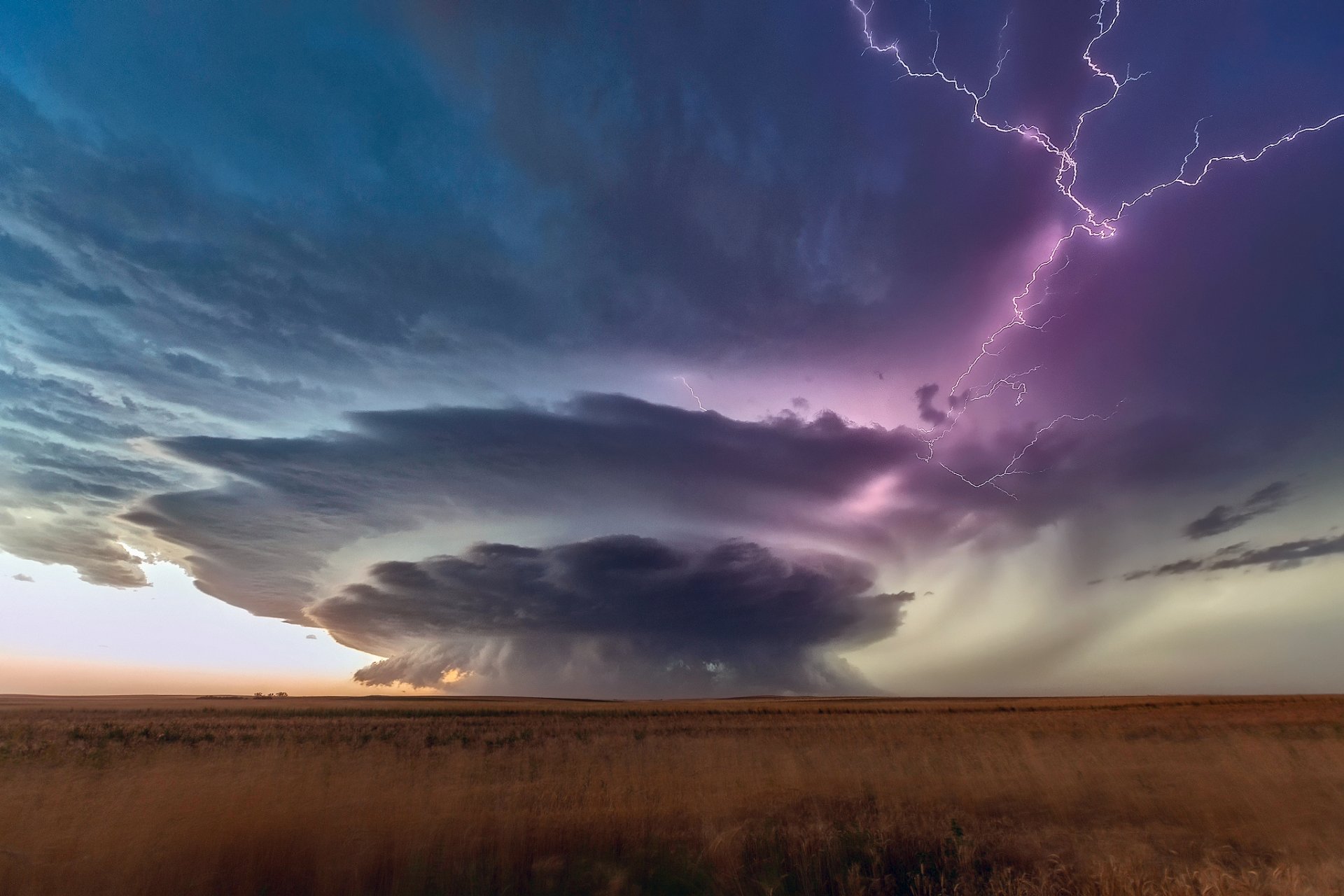 états-unis dakota du sud tempête nuages nuages foudre