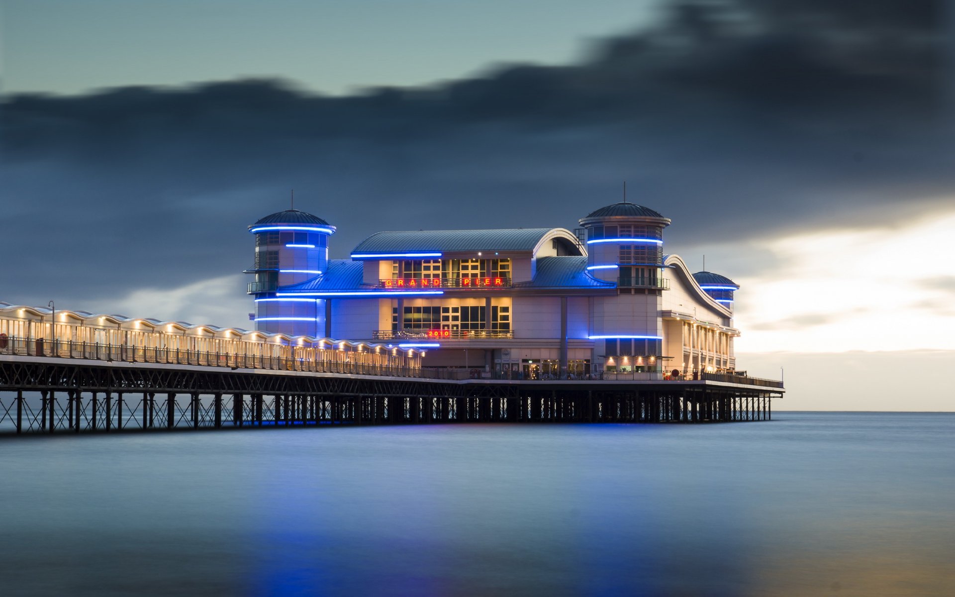 angleterre weston-super mare mer pont