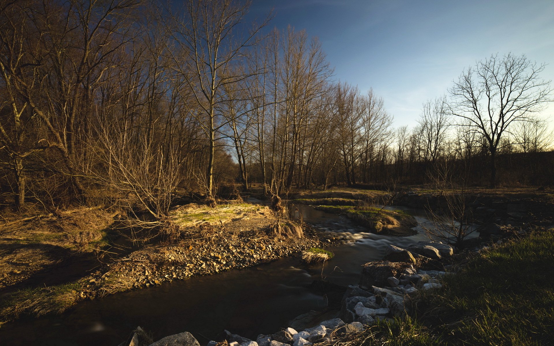 poranek rzeka natura wiosna krajobraz