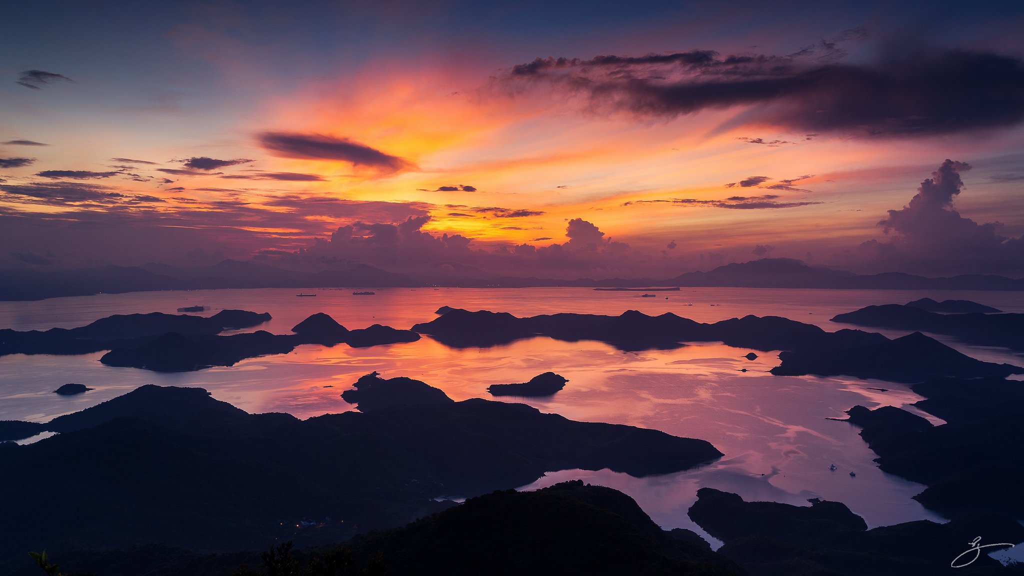 cina hong kong cina mattina mare cielo nuvole