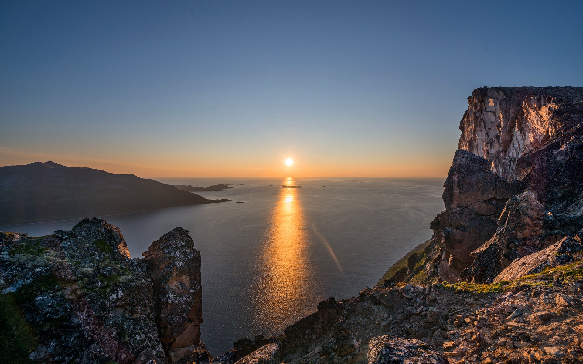 cielo sole tramonto montagne mare rocce