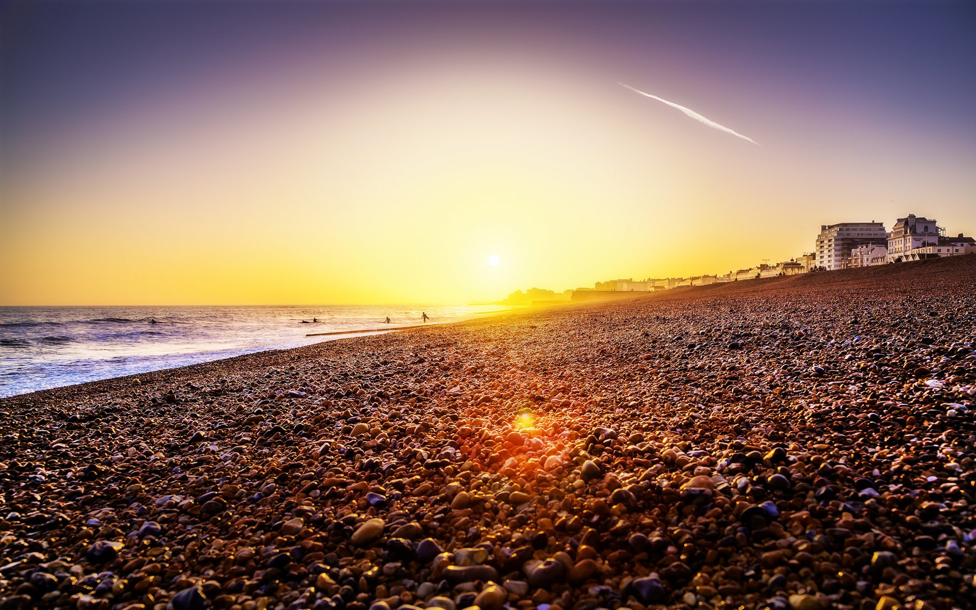 great britain coast pebble