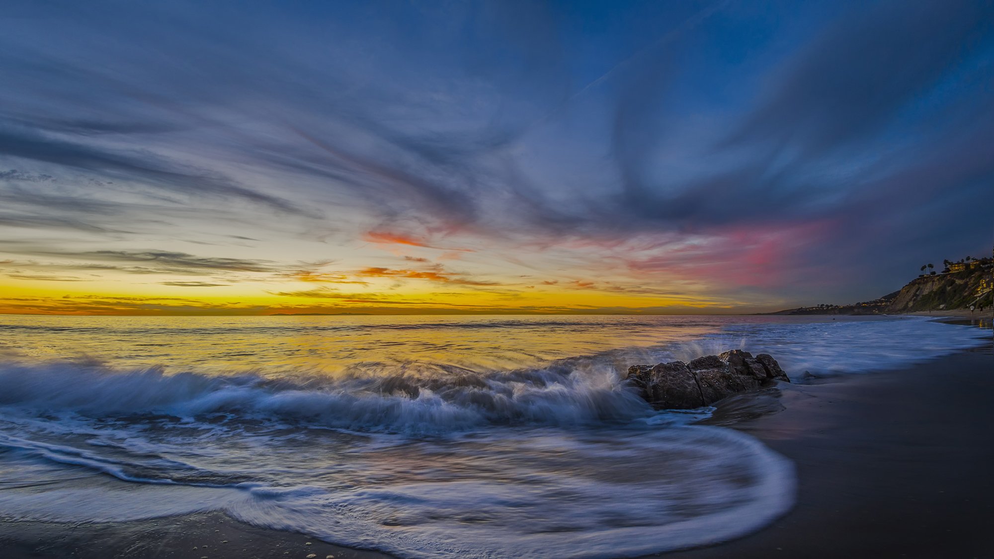 monarch beach dana point california pacifico oceano costa spiaggia tramonto