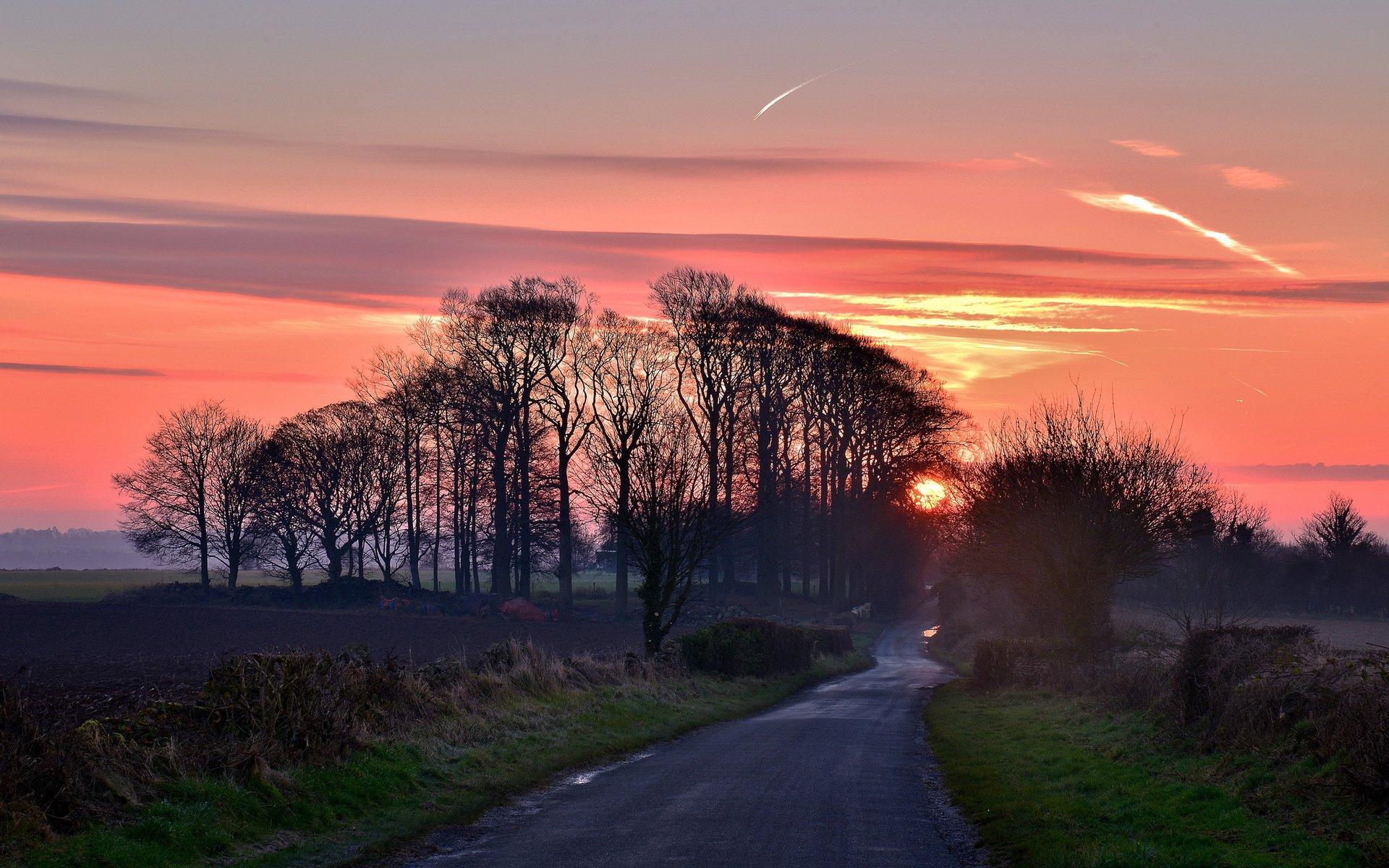 morgen straße landschaft