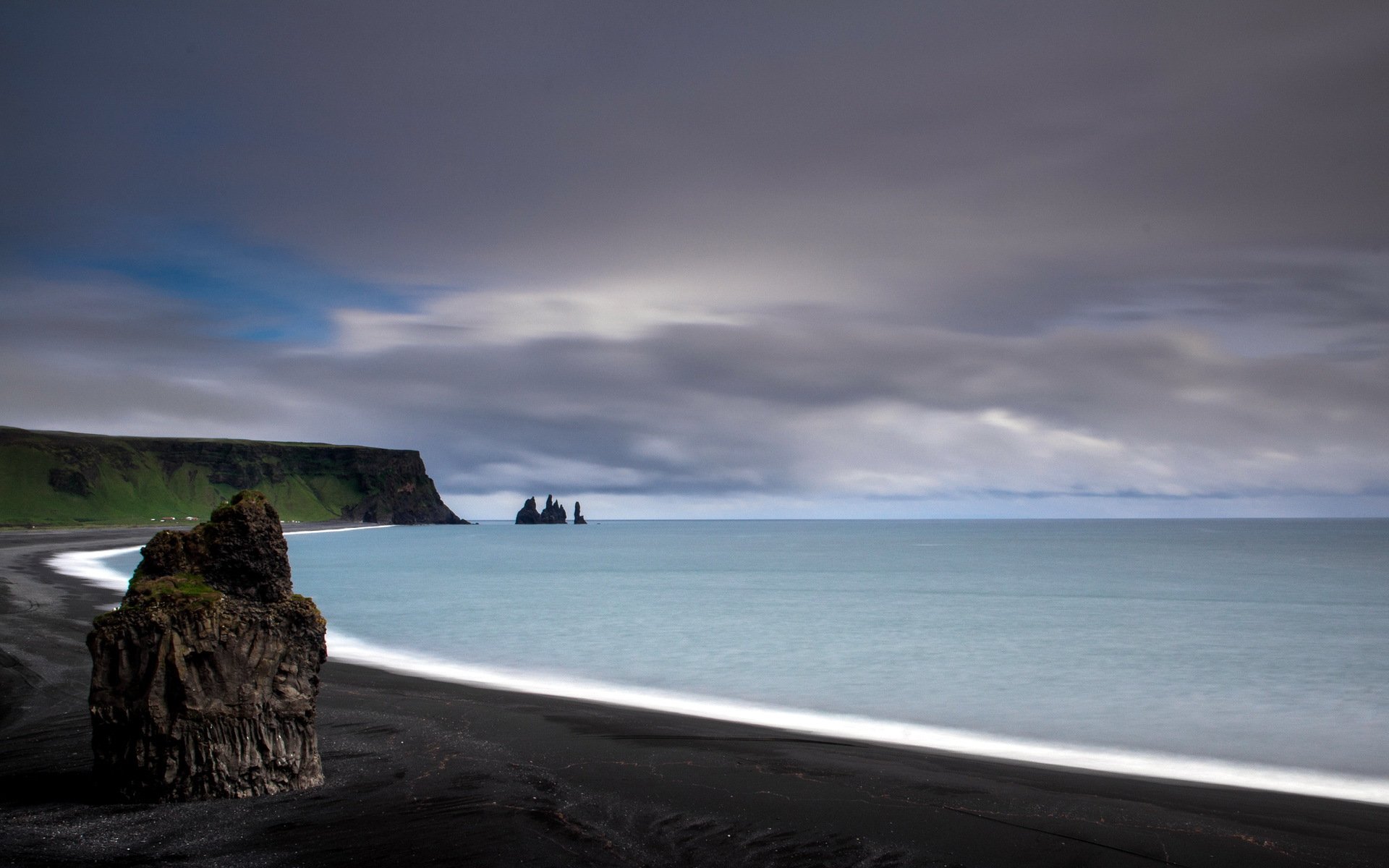 reynisfjara пляж рейнисдрангар исландия море пейзаж