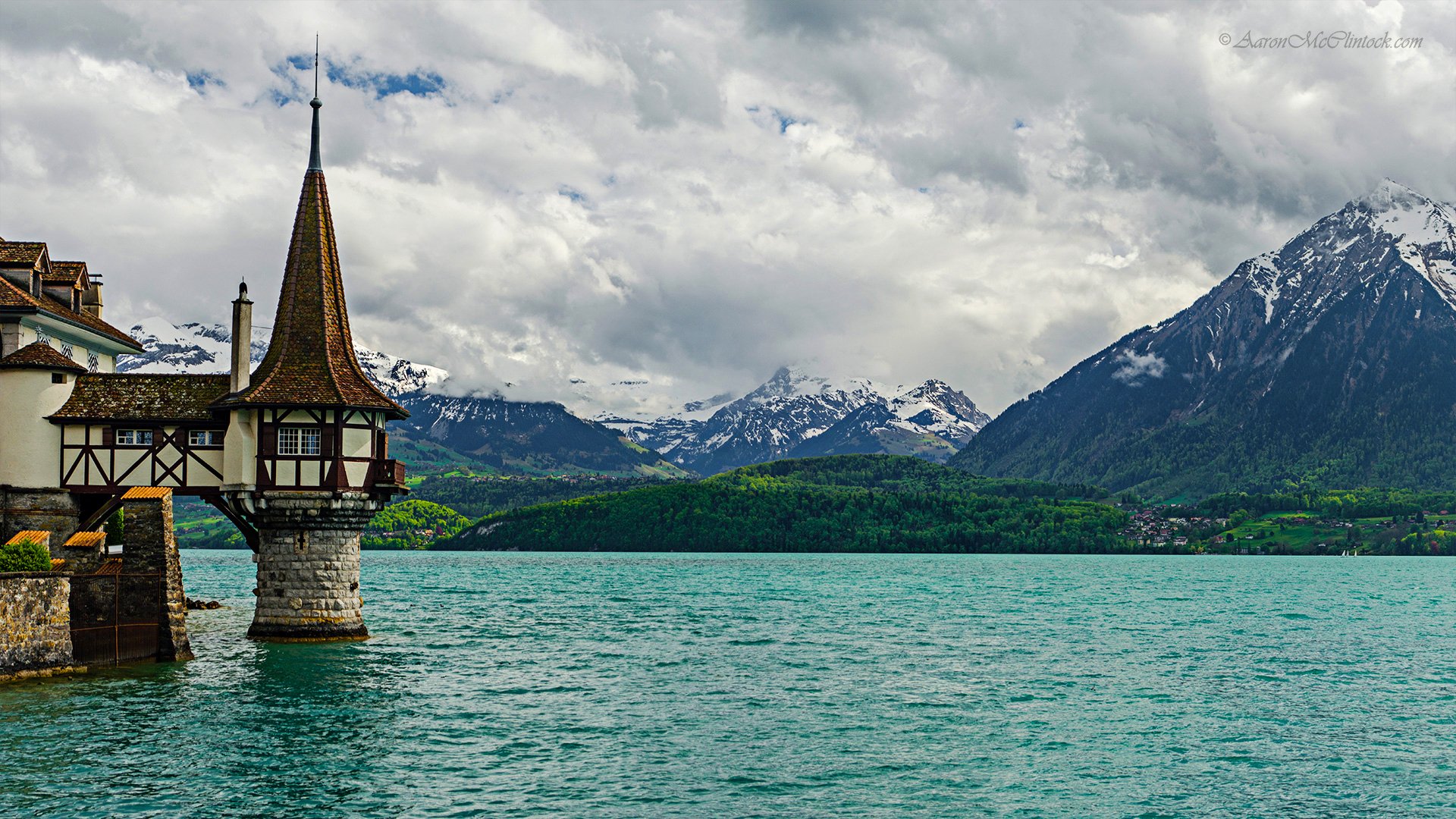 oberhofen oberhofen schweiz himmel berge see turm