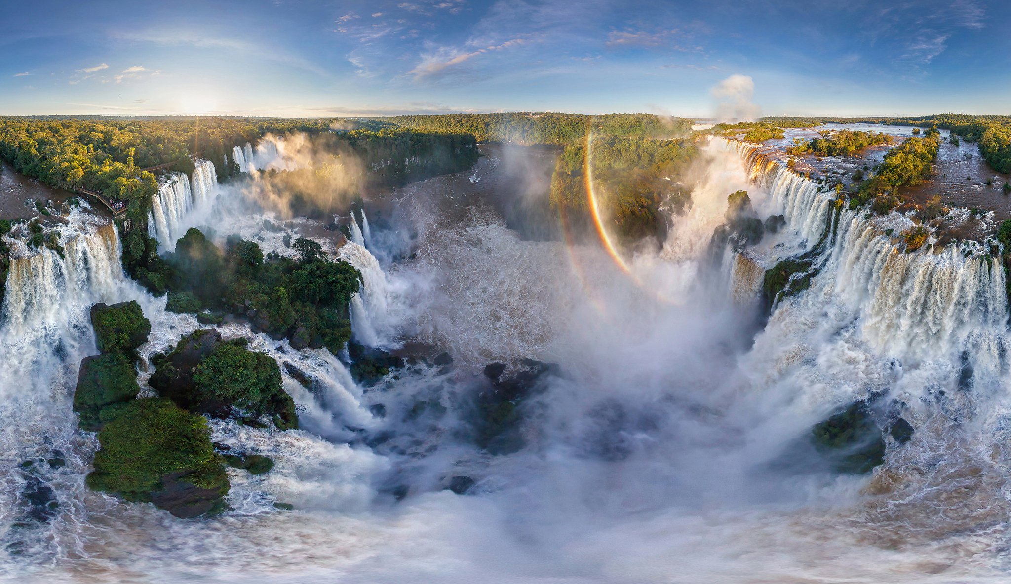 amérique du sud argentine brésil cascades iguazu arcs-en-ciel