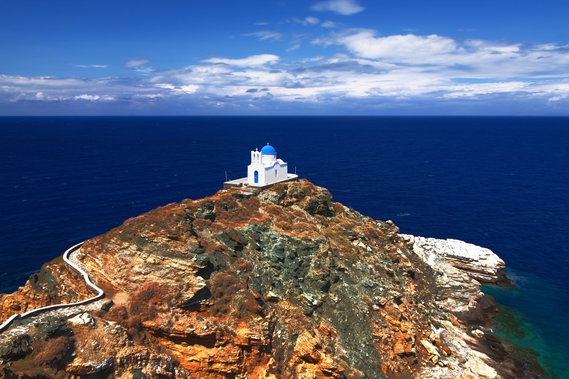 grecia isla de sifnos mar iglesia