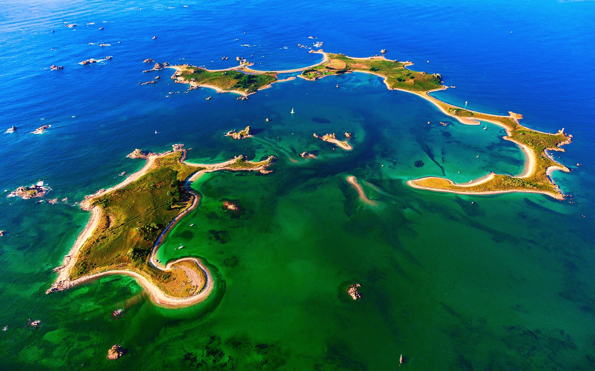 francia región de bretaña côte d armor islas mar