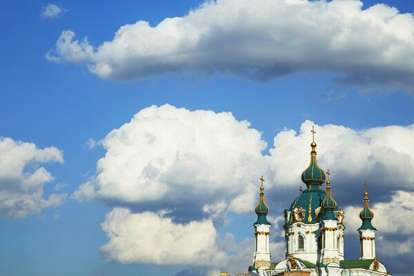 Domes of St. Andrew s Church under the firmament