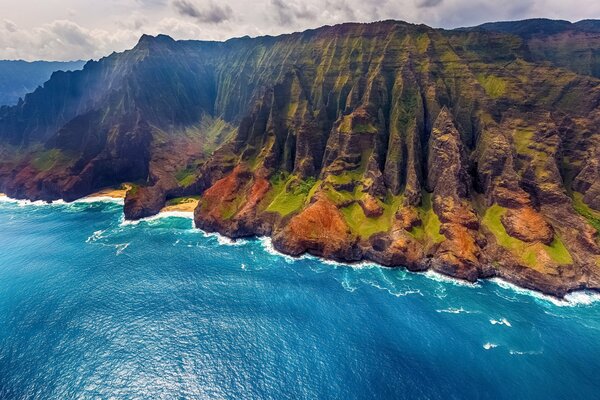 High mountains near the seashore