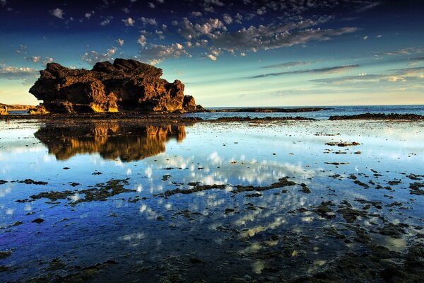 Landscape in Australia with the sea