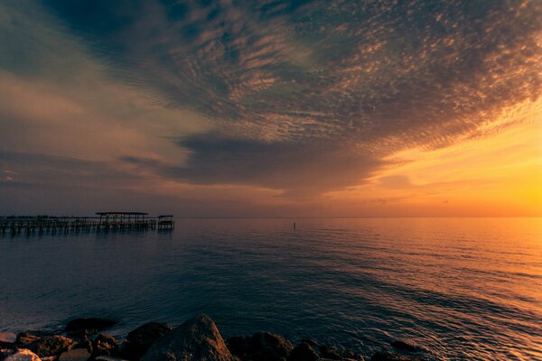 Alba sull oceano in Texas