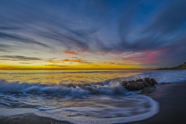 Bellissimo tramonto sull Oceano Pacifico