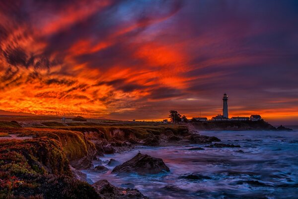 Magical sunset in California