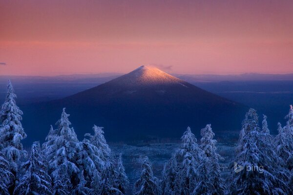 Winter in den USA Oregon im Winter