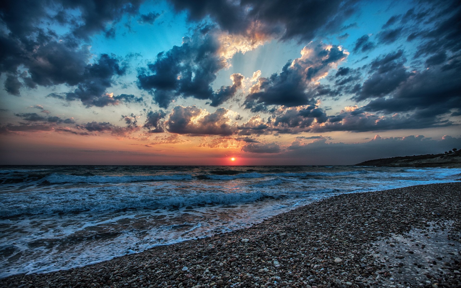 mare tramonto paesaggio