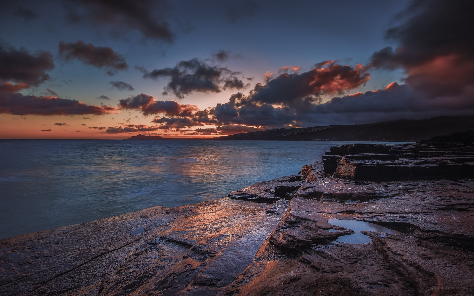 mare riva tramonto crepuscolo